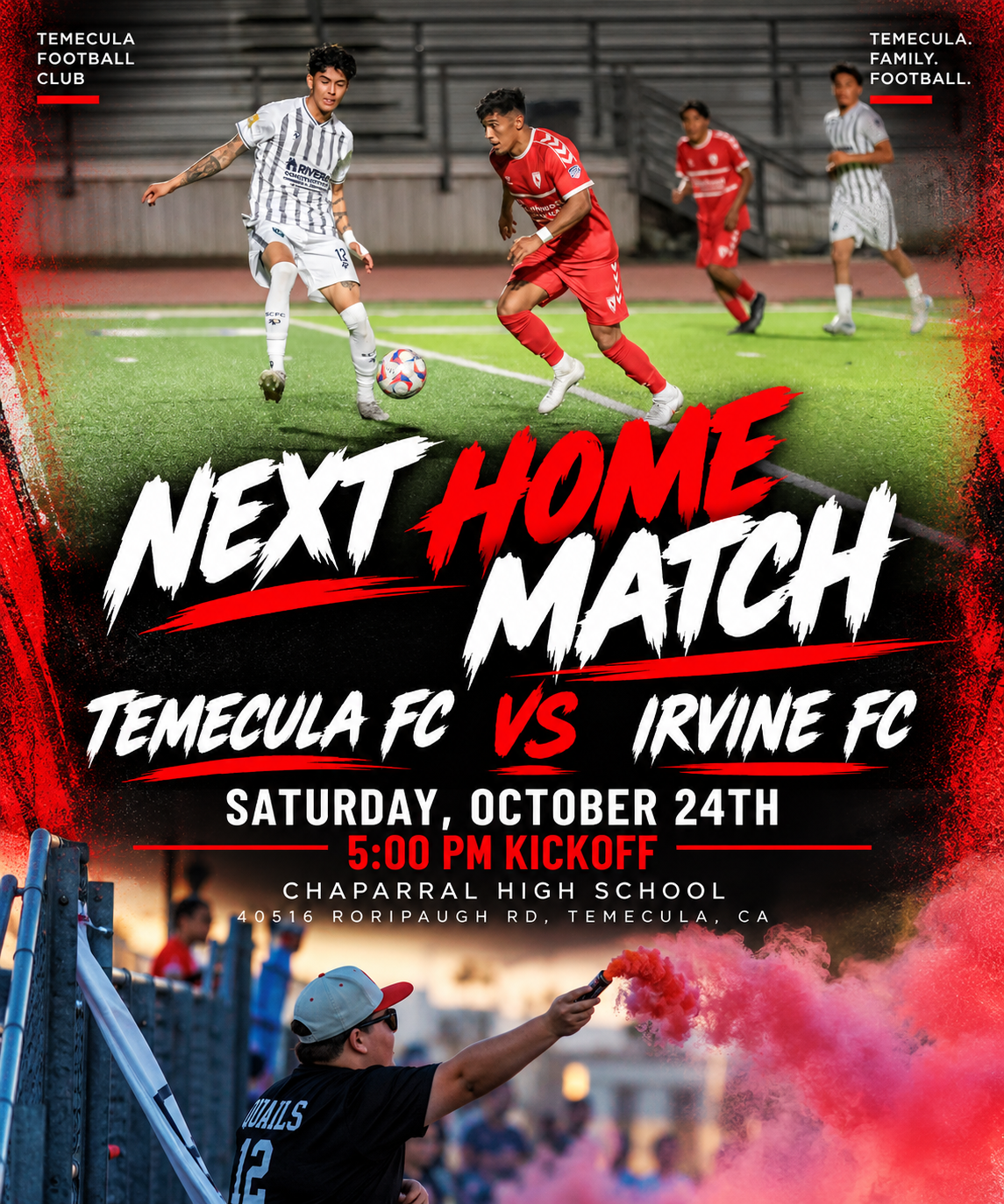 Next Home Match_ Temecula FC vs Irvine FC